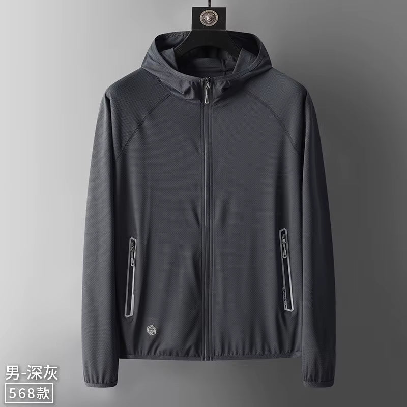 2024 New Summer Fashion Thin Sun Protection Clothing Men'S Outdoor Breathable Sun Protection Clothing Men'S Skin Windbreaker